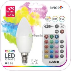  Avide Smart LED Candle 5.5W RGB+W 2700K IR Tvirnytval
