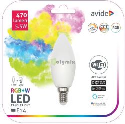  Avide Smart LED Candle 5.5W RGB+W WIFI APP Control