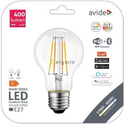  Avide Smart Filament LED Globe A60 4.5W CCT WIFI + BLE APP Control