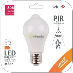  Avide Smart LED Globe A60 8.8W 4000K PIR mozgsrzkelvel