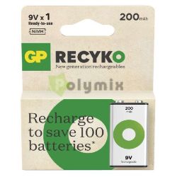  GP Recyko 200 mAh 9V-os akkumultor C/1 J!