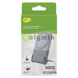  EMOS GP Powerbank Q05B , 5 000 mAh, 20 W+Wireless, fekete
