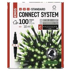  EMOS Standard LED sorolhat karcsonyi fzr, 10 m, kltri s beltri, zld