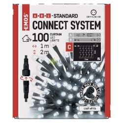  EMOS CNT - kari fnyf fggny 1x2m 100LED IP44 hideg