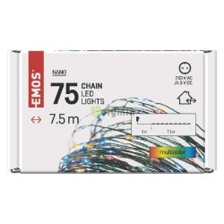  EMOS LED karcsonyi nano fnyfzr, zld, 7,5 m, kltri s beltri, tbbszn, idzt