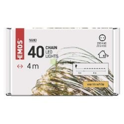  EMOS LED karcsonyi nano fnyfzr, zld, 4 m, kltri s beltri, meleg fehr, idzt