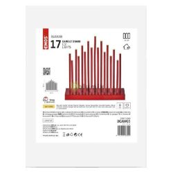  EMOS home deco gyertya llv piros 17LED ip20 3xAA id mf