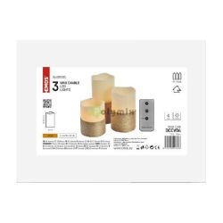  EMOS LED dekorci  3x viaszgyertya zsinrral, 3x 3x AAA, beltri, vintage, tvirnyt
