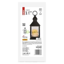  EMOS LED dekorci  lmpa, antik, fekete, villog, 3x AAA, beltri, vintage, idzt
