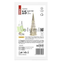  EMOS LED-es veg karcsonyfa, 27 cm, 2x AA, beltri, meleg fehr, idzt