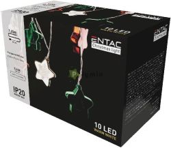  Entac Karcsonyi Beltri Sznes Csillag 60mm Fzr 10 LED WW 1,65m (2AA nt.)