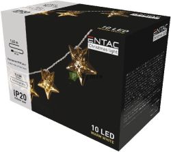  Entac Karcsonyi Beltri Fm Arany Csillag 10 LED WW 1,65m (2AA nt.)