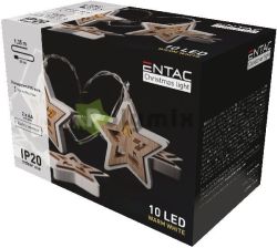  Entac Karcsonyi Beltri Fa Csillag 10 LED WW 1,65m (2AA nt.)