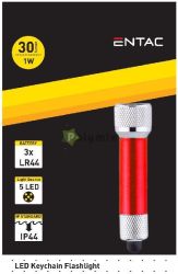  Entac Elemlmpa 5LED Kulcstarts Piros