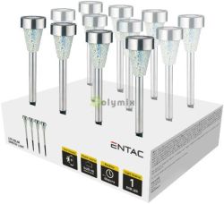  Entac Kerti Szolr Lmpa 40cm Rozsdamentes acl Mozaik veg 1 LED 12/knl
