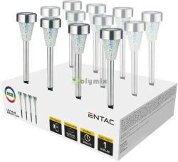  Entac Kerti Szolr Lmpa 40cm Rozsdamentes acl Mozaik veg 1 LED RGB 12/knl