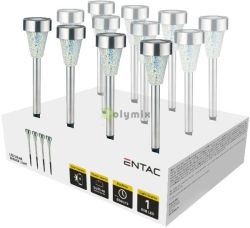  Entac Kerti Szolr Lmpa 40cm Rozsdamentes acl Mozaik veg 1 LED 12/knl