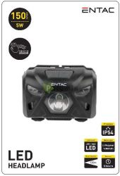  Entac Fejlmpa 5W Szenzoros XPE+Piros fny, Fekete