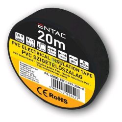  Entac Szigetelszalag 0.13x19mm Fekete 20m