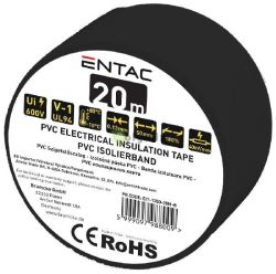  Entac Szigetelszalag 0.13x50mm Fekete 20m