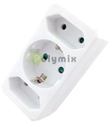  Entac Hlzati Adapter 3 Aljzat (1 Fldelt, 2 Euro)