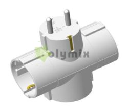  Entac Hlzati Adapter T Eloszt (3 Fldelt) Vzszintes