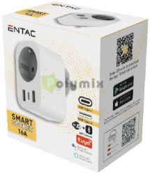  Entac Smart Hlzati Adapter 1x Type-F, 2xUSB-A, 1xUSB-C 2.4A WIBLE
