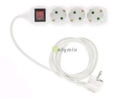  Entac Eloszt 3 Foglalat Kapcsolval 1,5m 3G1,5