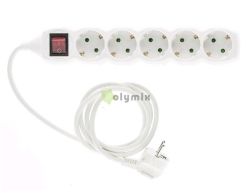 Entac Eloszt 5 Foglalat Kapcsolval 1,5m 3G1,5
