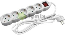  Entac Eloszt 5 Foglalat Kapcsolval 5m 3G1.5