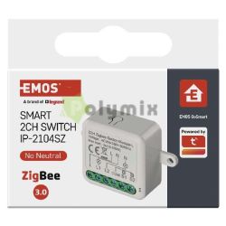  EMOS GoSmart kapcsolmodul IP-2104SZ, ZigBee, 2 csatorns (nem ignyel N vezetket)