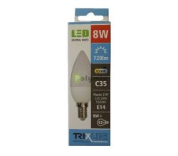  TRIXLINE 8W-E14 C35 gyertya LED izz 6500K