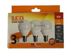  TRIXLINE 6W-E14 LED kisgmb izz 2700K 3db/csomag