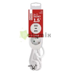  EMOS EMOS HOSSZABBT 2ALJ.+2USB A+1USB C, 1,5M