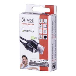  EMOS USB 2.0 A/M - micro B/M 1m fekete