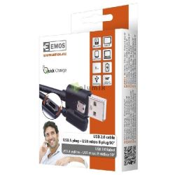  EMOS USB 2.0 A dug - micro B dug 1m, Quick Charge