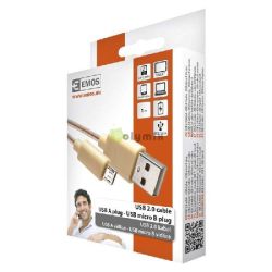  EMOS USB kbel 2.0 A dug - micro B srga 1m
