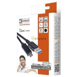  EMOS USB 3.0 A/M - USB 3.1 C/M 1m