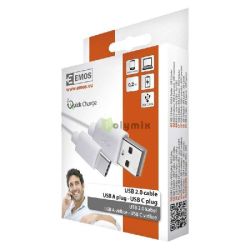  EMOS USB kbel 2.0 A dug - C dug 0,2m fehr