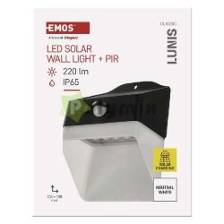  EMOS EMOS LED lmpatest LUNIS PIR, 200lm IP65 termszetes fehr
