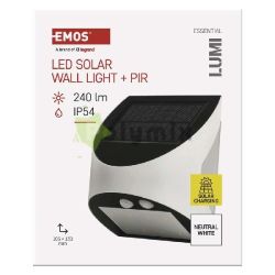  EMOS EMOS LED lmpatest LUMI PIR, 240lm IP54 termszetes fehr
